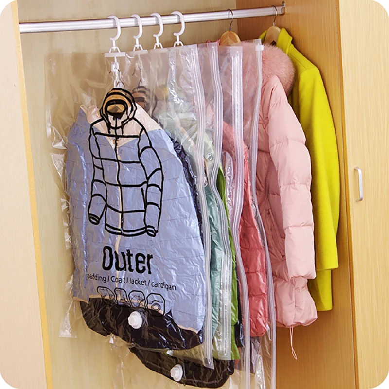 1pc Closet Hanging Organizer Vacuum Bag For Clothes Storage Bag With Hanger Space Saving Clear Seal Bags Wardrobe Compressed Bag
1pc Closet Hanging Organizer Vacuum Bag For Clothes Storage Bag With Hanger Space Saving Clear Seal Bags Wardrobe Compressed Bag