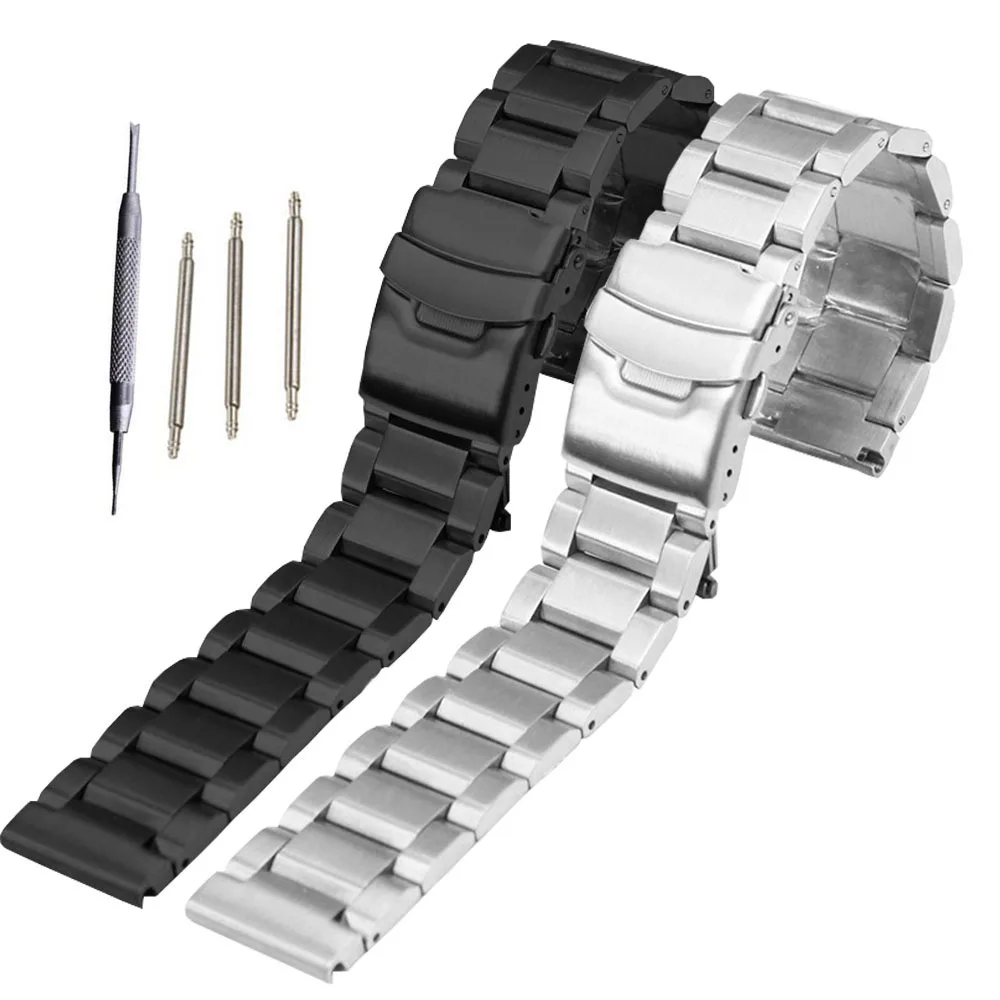 Trapezoidal Design Solid Stainless Steel Watchbands Bracelet 18 20 22 24mm Solid Metal Watch Band Men Strap Accessories
Trapezoidal Design Solid Stainless Steel Watchbands Bracelet 18 20 22 24mm Solid Metal Watch Band Men Strap Accessories