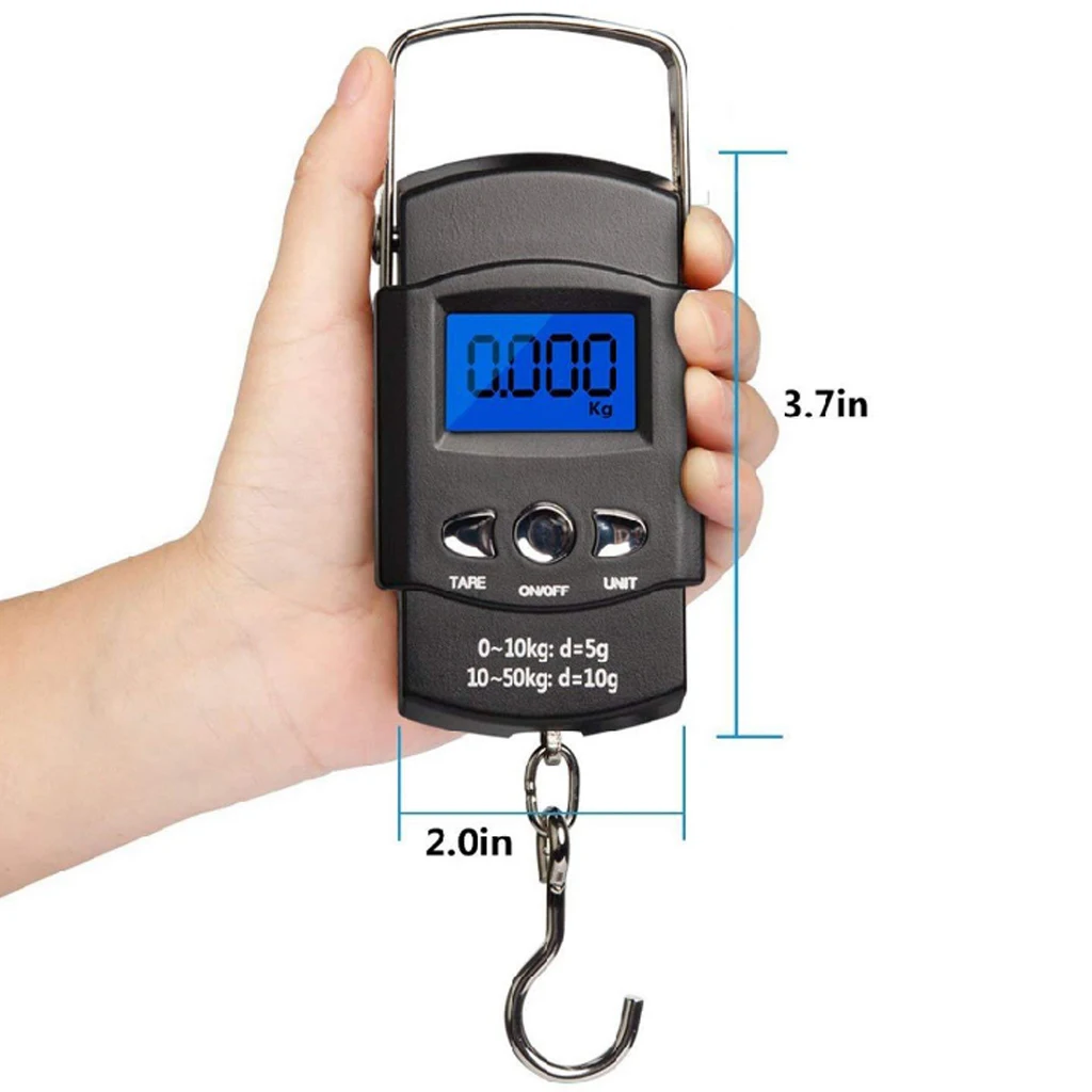 50kg Electronic Balance Hand Scales Mini Pocket Digital Travel Scale Precision Steelyard Scales For Fishing
50kg Electronic Balance Hand Scales Mini Pocket Digital Travel Scale Precision Steelyard Scales For Fishing