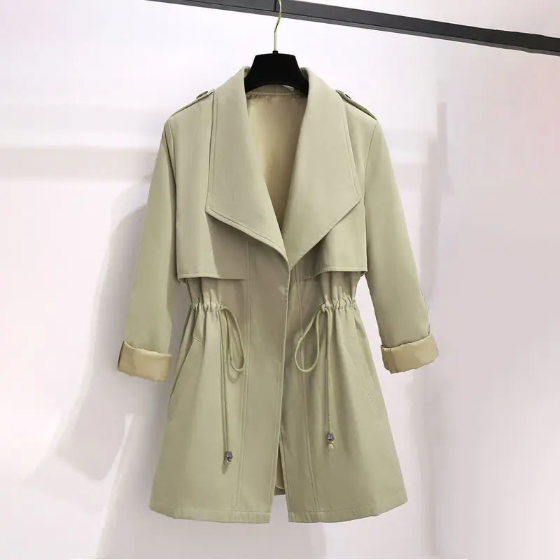 Single/large size women's 2021 spring new long windbreaker dress belly slimming two-piece set
Single/large size women's 2021 spring new long windbreaker dress belly slimming two-piece set