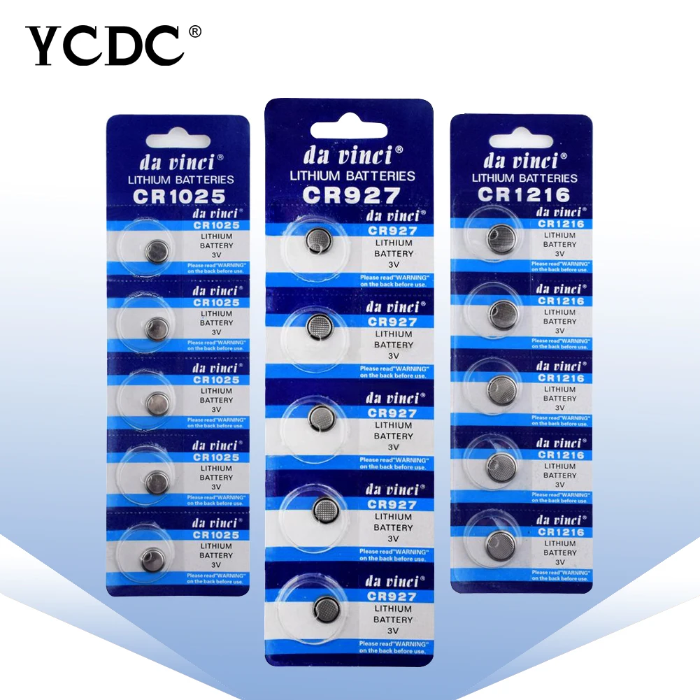 Литиевые батареи CR927/CR1025/CR1216/CR1220/CR1225/CR1616 3 в кнопка для монет часов игрушек