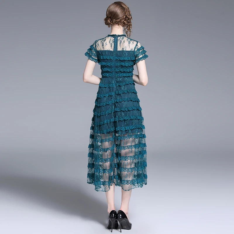 Women Summer Designer Elegant See Through Lace Maxi Dress Sexy Slim Cocktail Party Robe Female Vintage High Waist Cake Dresses
Women Summer Designer Elegant See Through Lace Maxi Dress Sexy Slim Cocktail Party Robe Female Vintage High Waist Cake Dresses