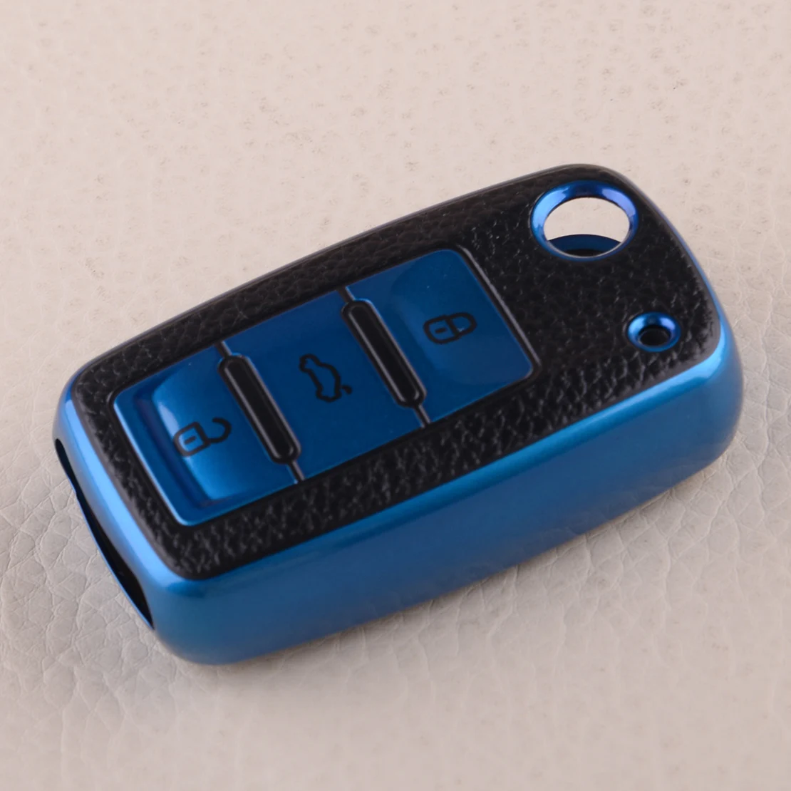 Leather Texture Car Blue TPU Key Case Shell Fit For VW Golf Tiguan Passat Polo Jetta UP Beetle Scirocco Touran Eos 2012
Leather Texture Car Blue TPU Key Case Shell Fit For VW Golf Tiguan Passat Polo Jetta UP Beetle Scirocco Touran Eos 2012