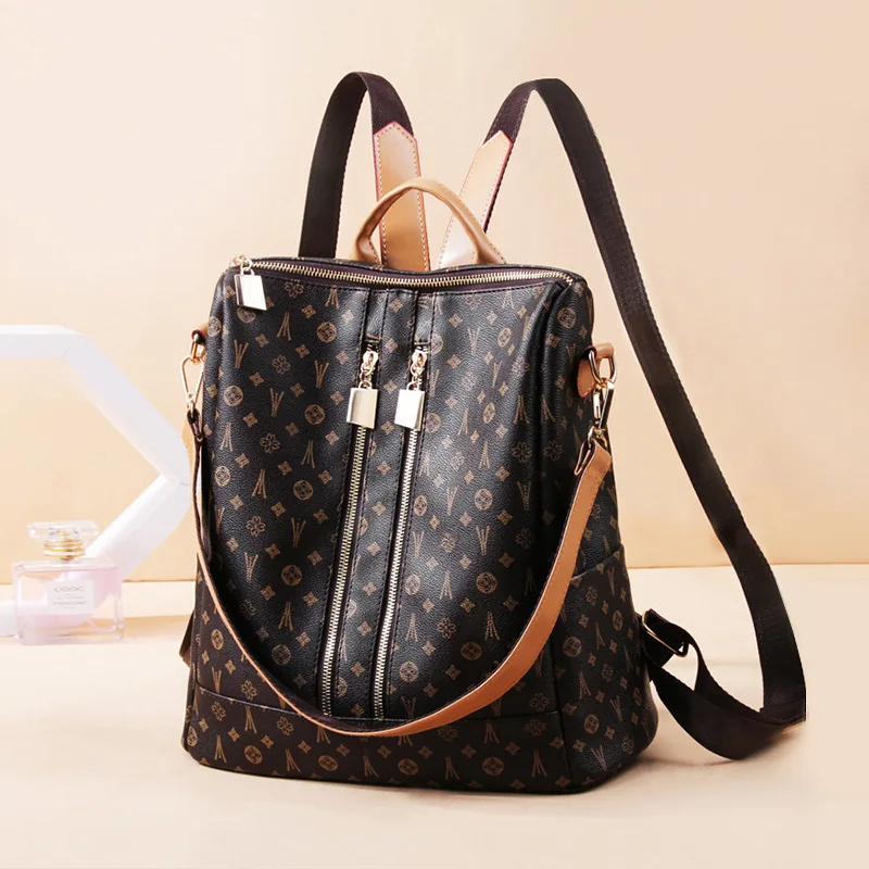 Female Backpack Pu Leather Printing Women Brand Brown Backpacks Girls School Bag High Capacity Lady Soft Double Shoulder Bags
Female Backpack Pu Leather Printing Women Brand Brown Backpacks Girls School Bag High Capacity Lady Soft Double Shoulder Bags