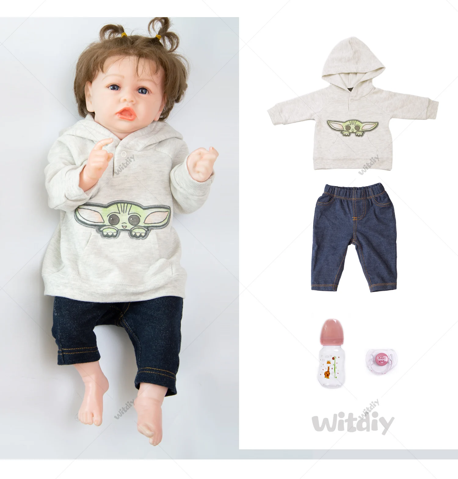 Witdiy Fashion pullovers saskia 58CM bebe reborn reborn baby doll Rebirth doll Baby rebirth silicone doll silicone
Witdiy Fashion pullovers saskia 58CM bebe reborn reborn baby doll Rebirth doll Baby rebirth silicone doll silicone