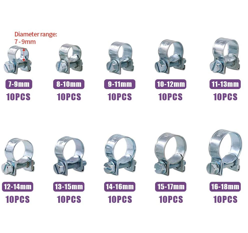 10 шт. / Компл. Автомобильные зажимы для топливных шлангов комплект зажимов