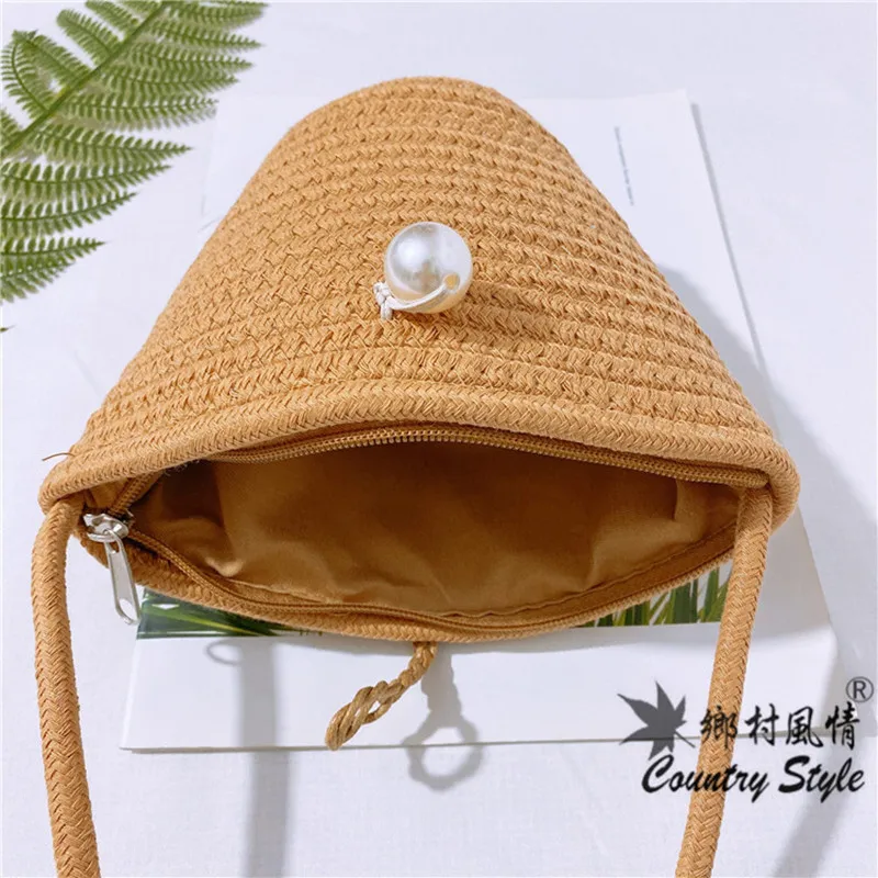 Summer Ladies Shoulder Bag Crossbody Girls Creative Straw Braid Faux Pearl/Bow Decoration Messenger Bag for Travel Beach
Summer Ladies Shoulder Bag Crossbody Girls Creative Straw Braid Faux Pearl/Bow Decoration Messenger Bag for Travel Beach