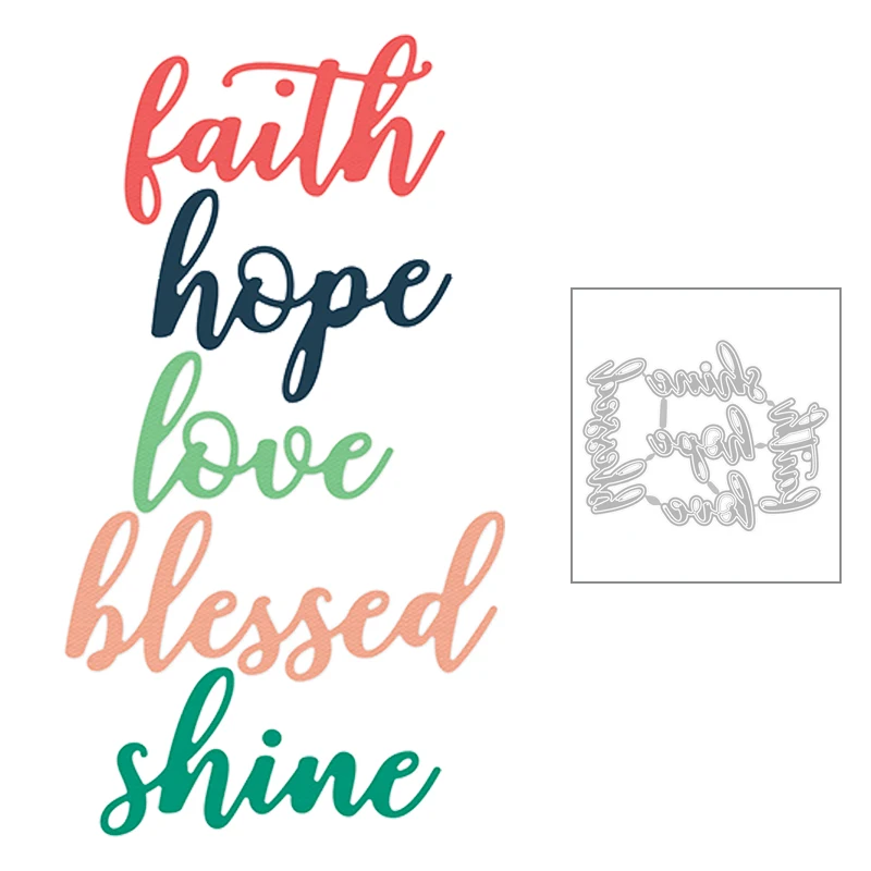 Новинка 2020 года, штампы с надписью Faith Hope Love, блестящие английские слова, металлические пресс-формы для творчества, альбом, поздравительная о...
Новинка 2020 года, штампы с надписью Faith Hope Love, блестящие английские слова, металлические пресс-формы для творчества, альбом, поздравительная о...