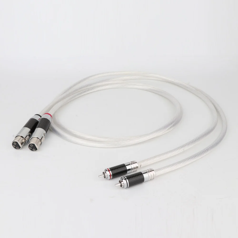 

Hifi OFC посеребренный сигнальный кабель XLR к RCA удлинитель кабель Hi-end аудио соединительный кабель