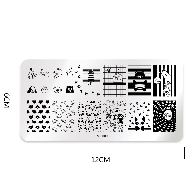 PICT YOU Striped Stamping Plates Rectangle Animal Series Nail Art Image Stamp Stencils Design Geometric Nail Art Stencil Plate 
PICT YOU Striped Stamping Plates Rectangle Animal Series Nail Art Image Stamp Stencils Design Geometric Nail Art Stencil Plate