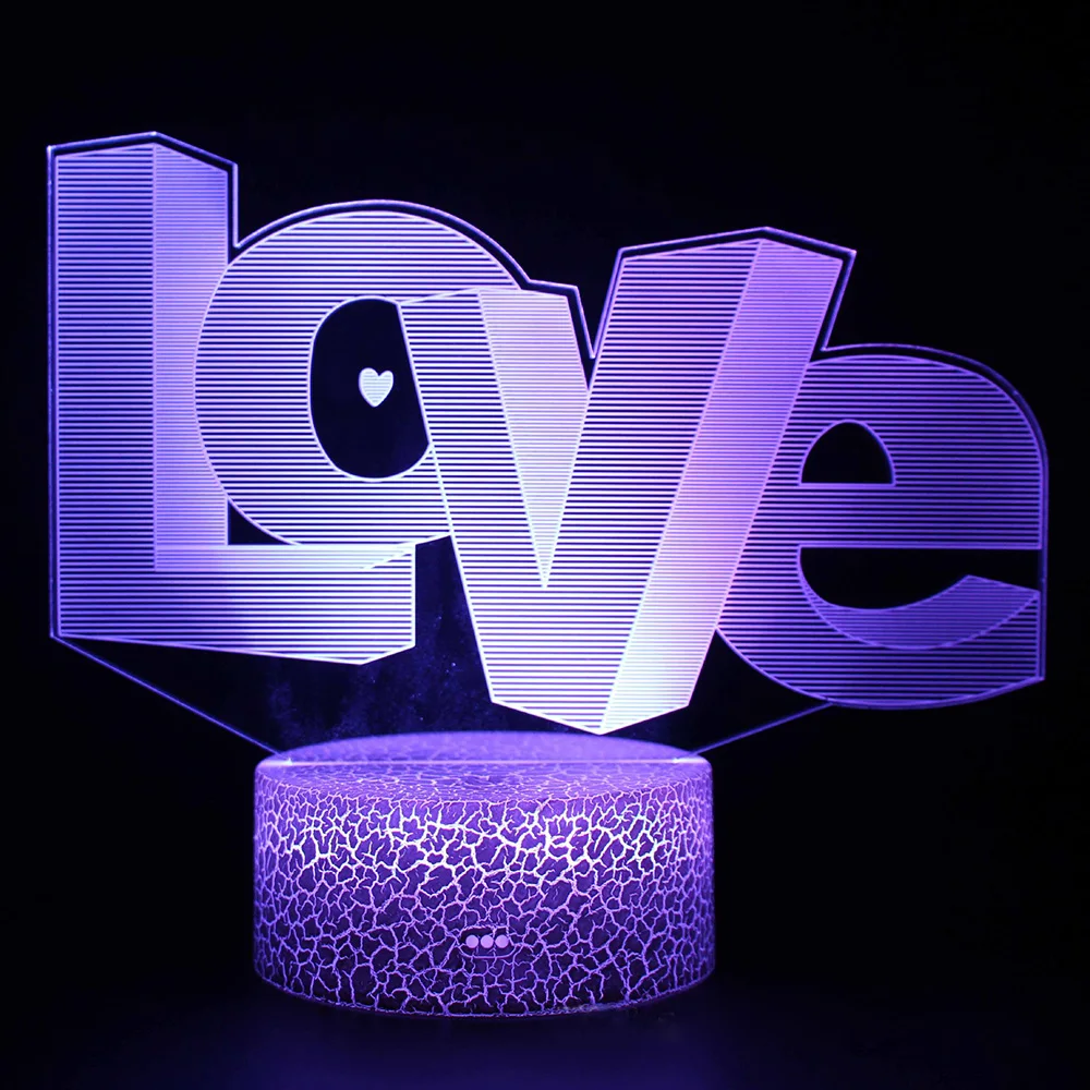 LOVE Birthday Gift Valentine'S Day Series 3D Table Lamp Remote Control Touch Creative Colorful Night Lamp
LOVE Birthday Gift Valentine'S Day Series 3D Table Lamp Remote Control Touch Creative Colorful Night Lamp