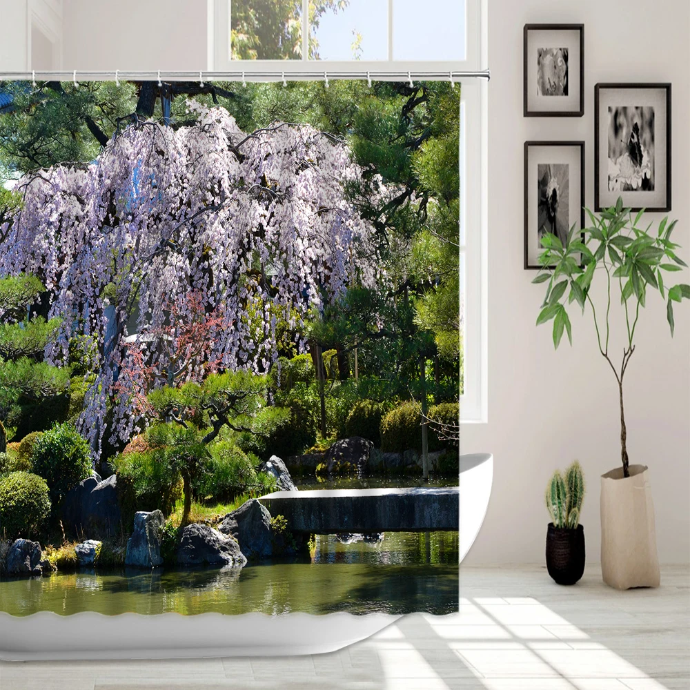 Aesthetic Natural Scenery Shower Curtain 3D Green Forest Wood Courtyard Garden Landscape Bathroom Curtain Home Decor Curtains
Aesthetic Natural Scenery Shower Curtain 3D Green Forest Wood Courtyard Garden Landscape Bathroom Curtain Home Decor Curtains