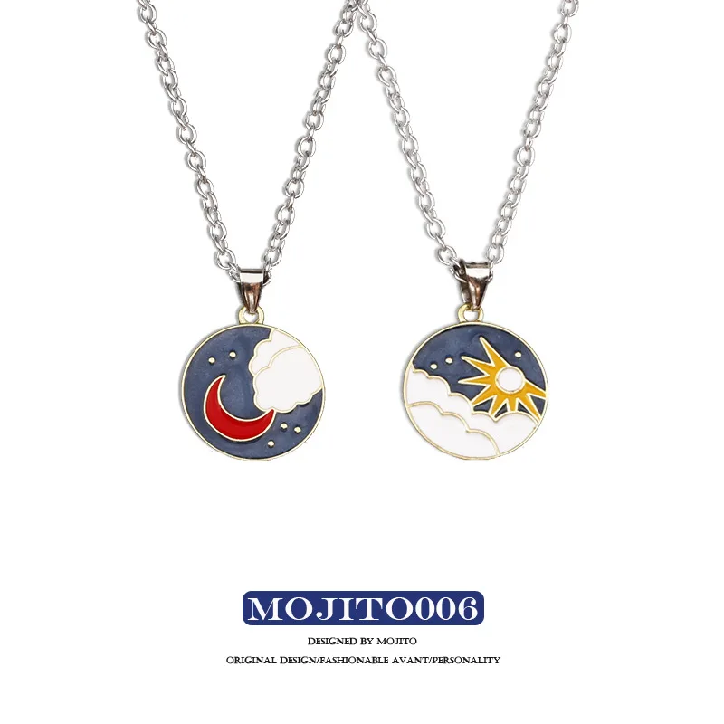 Sun and Moon Pendant Necklace Male Female Sweater Decor Jewelry Men Women Titanium Steel Chain Color Preserving Necklace
Sun and Moon Pendant Necklace Male Female Sweater Decor Jewelry Men Women Titanium Steel Chain Color Preserving Necklace