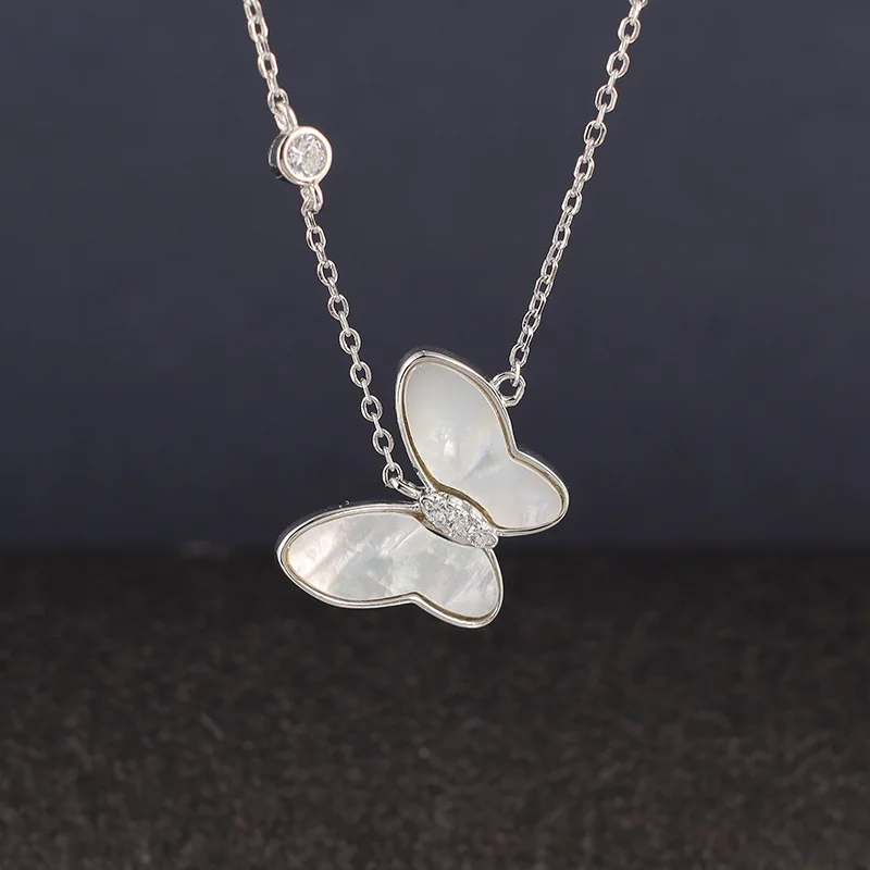 S925 sterling silver white mother-of-pearl butterfly necklace female light luxury sense clavicle chain temperament girl necklace
S925 sterling silver white mother-of-pearl butterfly necklace female light luxury sense clavicle chain temperament girl necklace