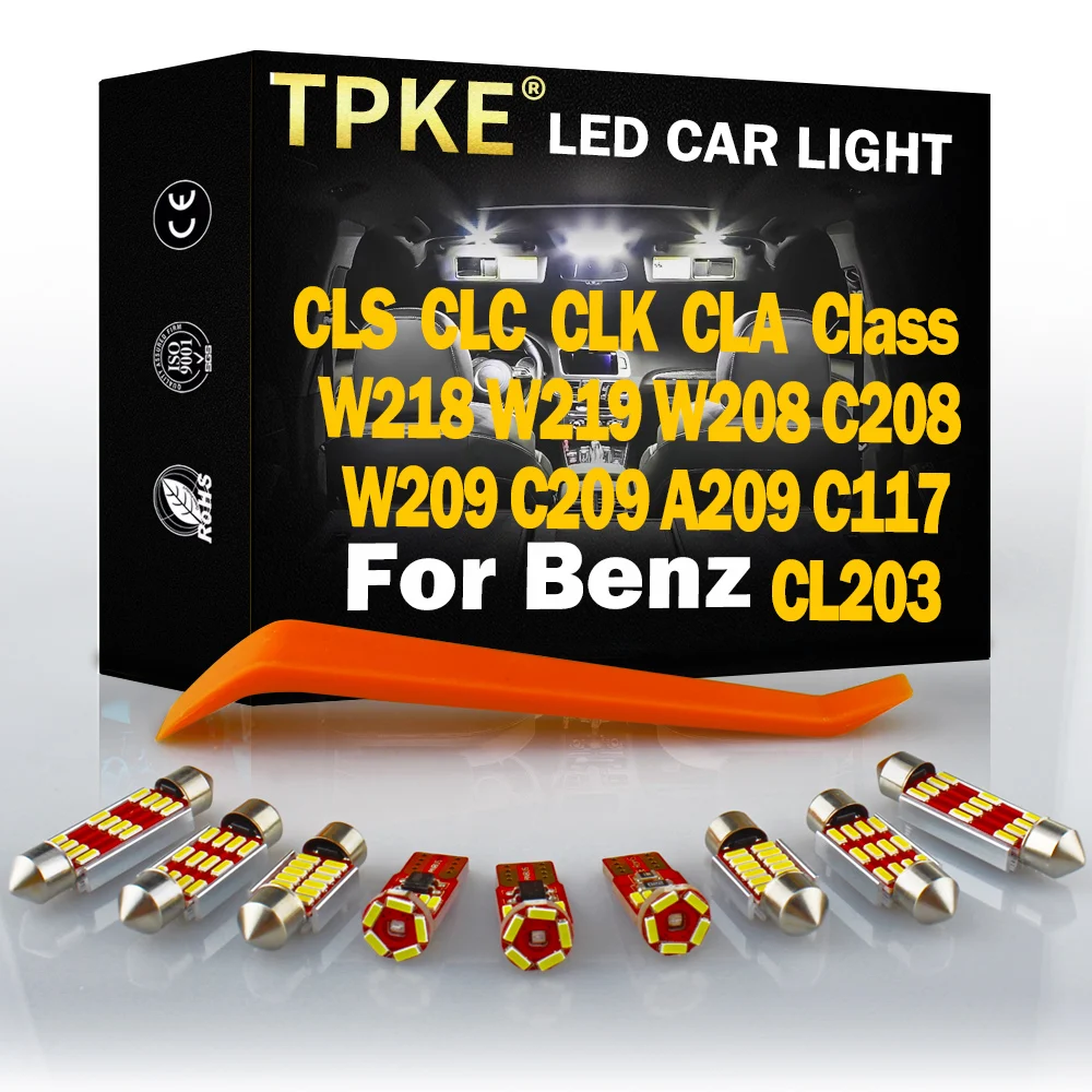 

TPKE For Mercedes Benz CLS CLC CLK CLA Class W218 W219 W208 C208 W209 C209 A209 C117 CL203 Car LED Interior Map Light Kit Canbus