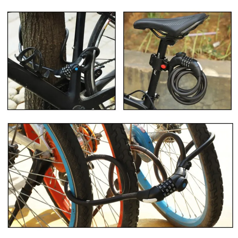 Bicycle Lock 5 Digital Code LED Lock Steel Wire Security Anti Theft MTB Road Motorcycle Bicycle Cable Lock Cycling Accessories 
Bicycle Lock 5 Digital Code LED Lock Steel Wire Security Anti Theft MTB Road Motorcycle Bicycle Cable Lock Cycling Accessories