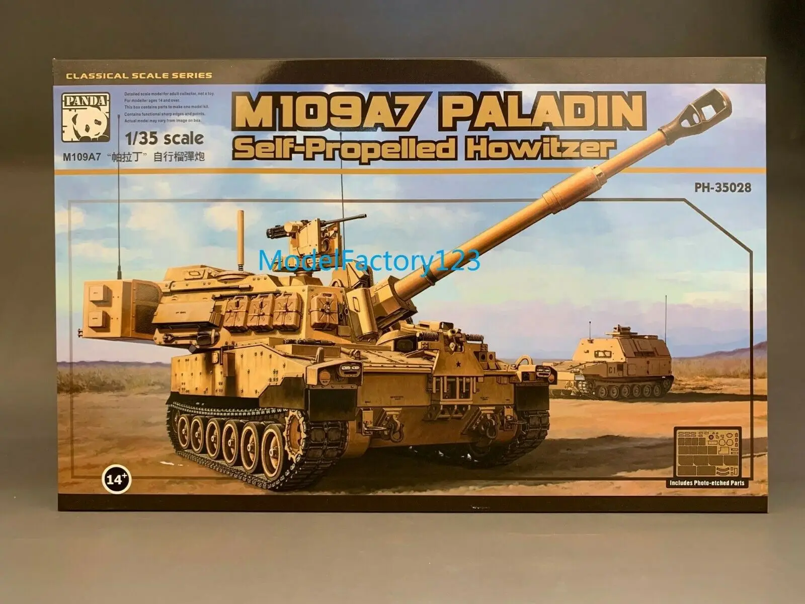 Панда хобби PH35028 1/35U армии США M109A7 Паладин w галогенные лампы в металлической трек Смолы Набор фигурок, модель
Панда хобби PH35028 1/35U армии США M109A7 Паладин w галогенные лампы в металлической трек Смолы Набор фигурок, модель