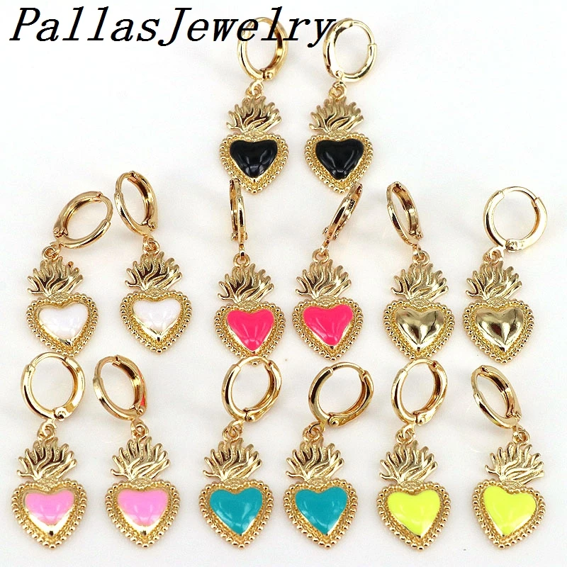5Pairs Fashion Women Gold Hoop Dangle Earrings Neon Bright Jewelry Enamel Geometric Heart Rainbow Wedding Party Classic Earrings
5Pairs Fashion Women Gold Hoop Dangle Earrings Neon Bright Jewelry Enamel Geometric Heart Rainbow Wedding Party Classic Earrings