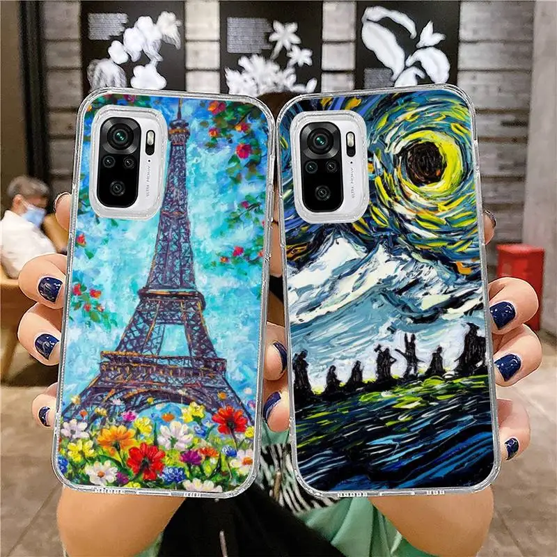Oil Painting Phone Case Transparent for Xiaomi mi 10T 11 Redmi note 7 8 9 9S 10 9A 9T pro
Oil Painting Phone Case Transparent for Xiaomi mi 10T 11 Redmi note 7 8 9 9S 10 9A 9T pro