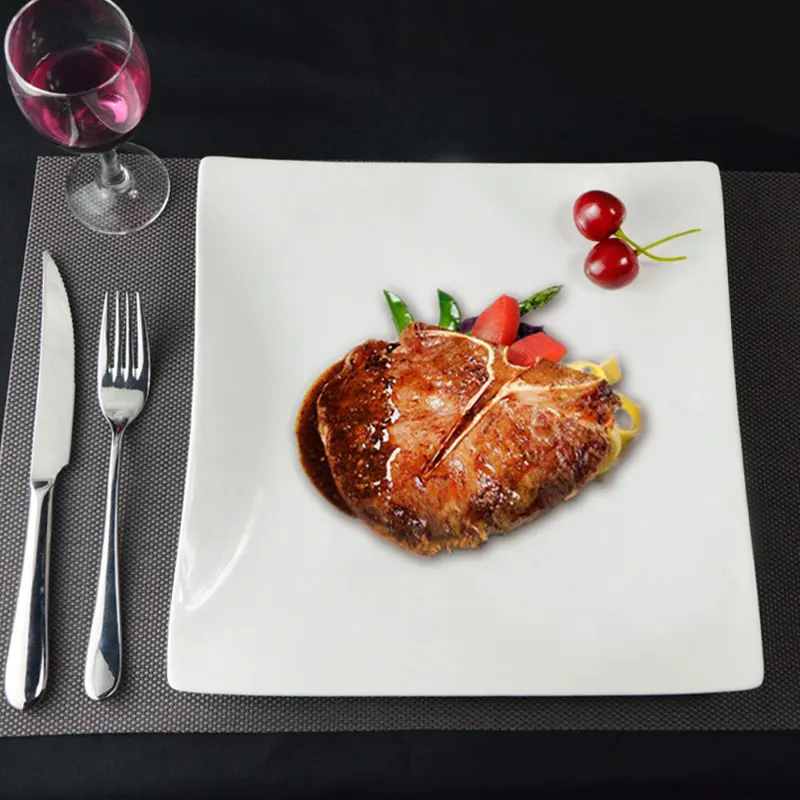 Creative Steak Dinner Plates Porcelain Flat Solid Color Dinner Plates Square Fashion Assiette Household Tableware DI50CP
Creative Steak Dinner Plates Porcelain Flat Solid Color Dinner Plates Square Fashion Assiette Household Tableware DI50CP