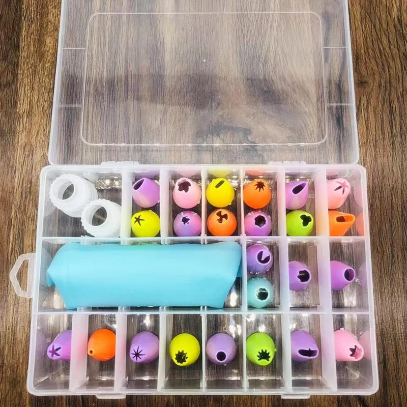 28pcs Color Cake Decorating Supplies Baking Set Stainless Steel Russian Piping Tips Nozzle Kit Pastry Bag Cake Decoration Tool
28pcs Color Cake Decorating Supplies Baking Set Stainless Steel Russian Piping Tips Nozzle Kit Pastry Bag Cake Decoration Tool