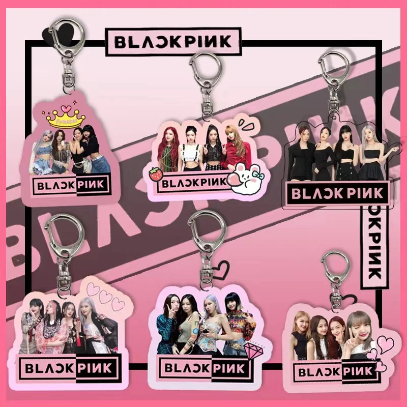 HMES Korean star keychain acrylic pendant gift accessories male and female keychain Black And Pink
HMES Korean star keychain acrylic pendant gift accessories male and female keychain Black And Pink