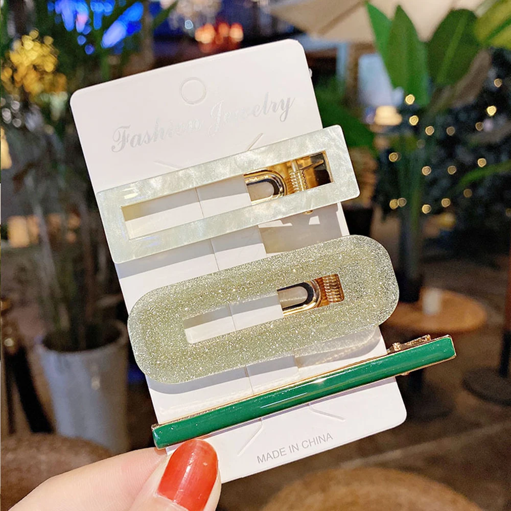 3PCS/Set Colorful Acrylic Hair Barrettes Fashion Geometric Women Hair Clip Hairgrips Hair Accessories For Girls Hair Pin Jewelry
3PCS/Set Colorful Acrylic Hair Barrettes Fashion Geometric Women Hair Clip Hairgrips Hair Accessories For Girls Hair Pin Jewelry