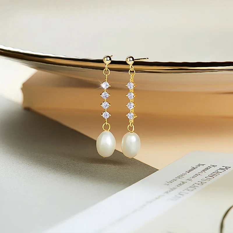 Fashion Peal Long Earrings Elegant Fine Jewelry For Women Wedding Party Birthday Gift Simple Unusual Drop Earring Bijoux Femme
Fashion Peal Long Earrings Elegant Fine Jewelry For Women Wedding Party Birthday Gift Simple Unusual Drop Earring Bijoux Femme