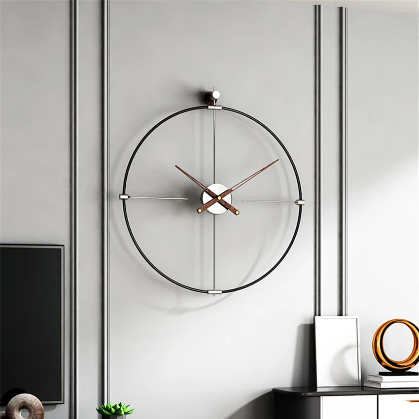 Spanish minimalist art clock hanging clock living room household fashion light luxury clock Nordic net red simple hanging wall
Spanish minimalist art clock hanging clock living room household fashion light luxury clock Nordic net red simple hanging wall