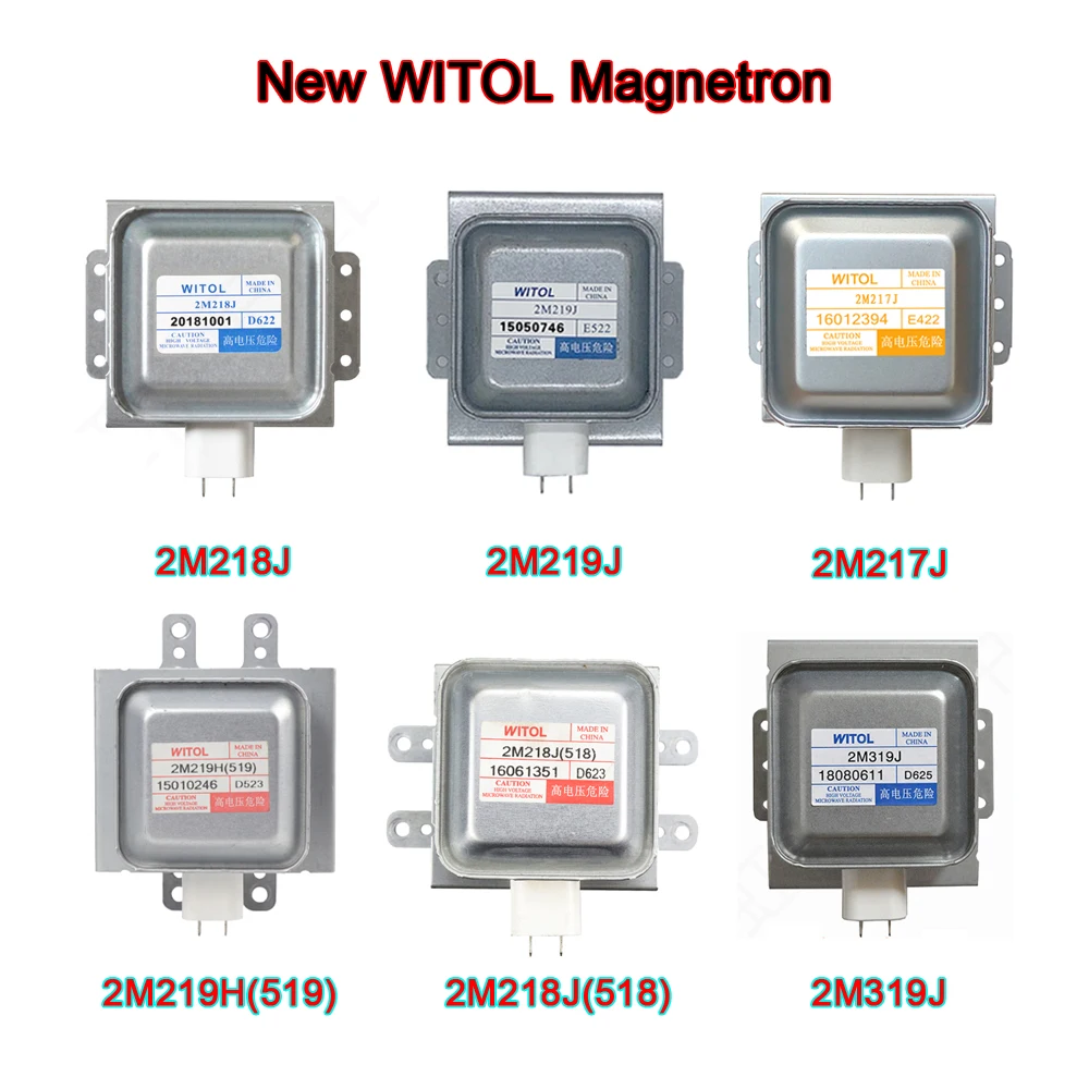 Новый магнетрон для микроволновой печи WITOL 2M217J 2M218J 2M219J 2M319J 2M519J 2M219H(519) 2M218J(518)
Новый магнетрон для микроволновой печи WITOL 2M217J 2M218J 2M219J 2M319J 2M519J 2M219H(519) 2M218J(518)
