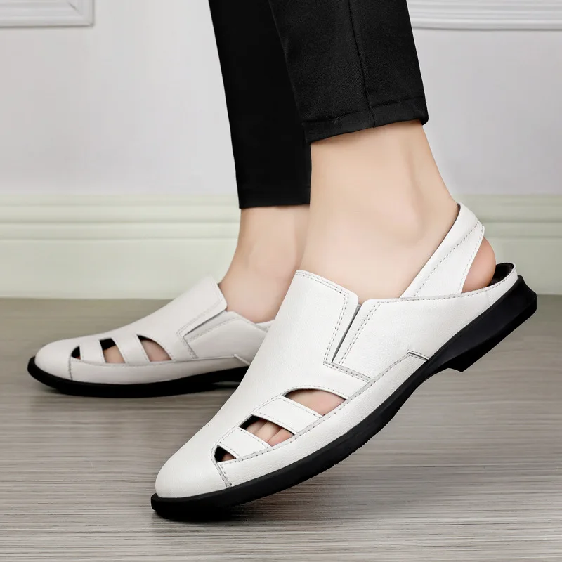 Men's Sandals Summer Genuine Leather Sports Hollow Out Casual Closed Toe Fisherman Outdoor Walking Driving Beach Sandals
Men's Sandals Summer Genuine Leather Sports Hollow Out Casual Closed Toe Fisherman Outdoor Walking Driving Beach Sandals