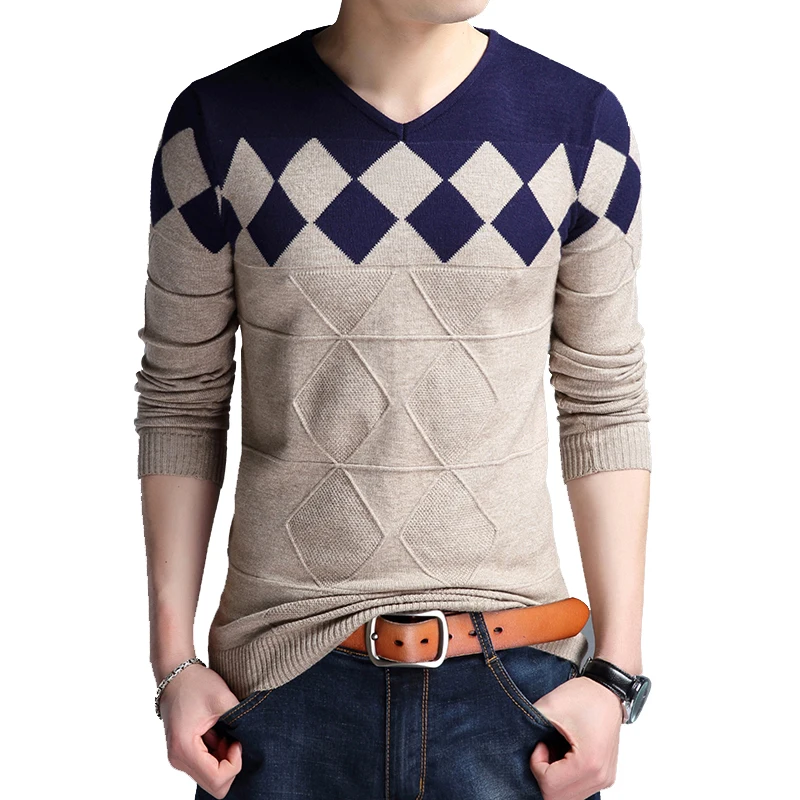 Autumn Vintage Sweater Men Collarless Sweater Christmas Sweaters Fashion V-neck Casual Slim Sweaters Men for Business
Autumn Vintage Sweater Men Collarless Sweater Christmas Sweaters Fashion V-neck Casual Slim Sweaters Men for Business