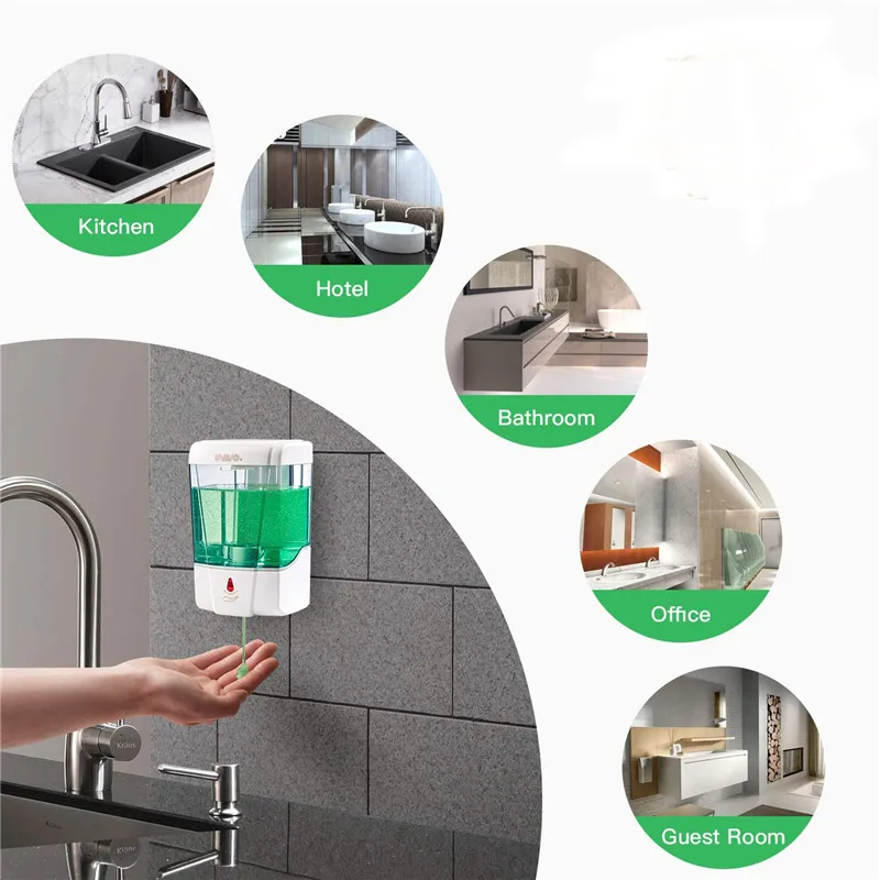 800ML Soap Dispenser Automatic Smart IR Sensor Induction Wall-Mount Hand Sanitizer Pump Detergent Dispenser Kitchen Bathroom
800ML Soap Dispenser Automatic Smart IR Sensor Induction Wall-Mount Hand Sanitizer Pump Detergent Dispenser Kitchen Bathroom