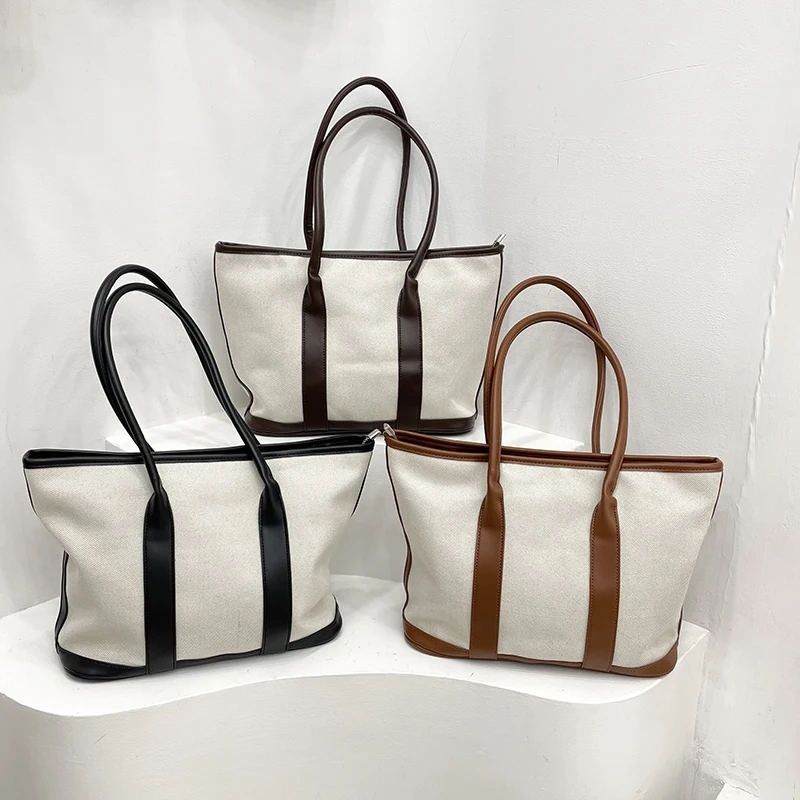 Casual Patchwork Canvas Women Shoulder Bag Designer Large Capacity Handbag Luxury Big Tote Female Shopper Bags for Women Purse
Casual Patchwork Canvas Women Shoulder Bag Designer Large Capacity Handbag Luxury Big Tote Female Shopper Bags for Women Purse