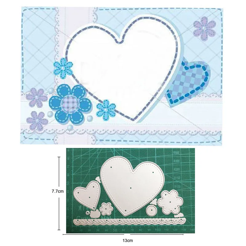 Flower Heart Frame Metal Cutting Dies Cut Die Mold Decoration Scrapbooking die Paper Craft Knife Mould Blade Punch Stencils Dies
Flower Heart Frame Metal Cutting Dies Cut Die Mold Decoration Scrapbooking die Paper Craft Knife Mould Blade Punch Stencils Dies