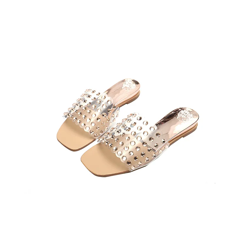 2021 Summer Women's Shoes New Solid Color Flat Heel Slippers Casual Diamond Slippers Women Wear Retro Sandals
2021 Summer Women's Shoes New Solid Color Flat Heel Slippers Casual Diamond Slippers Women Wear Retro Sandals