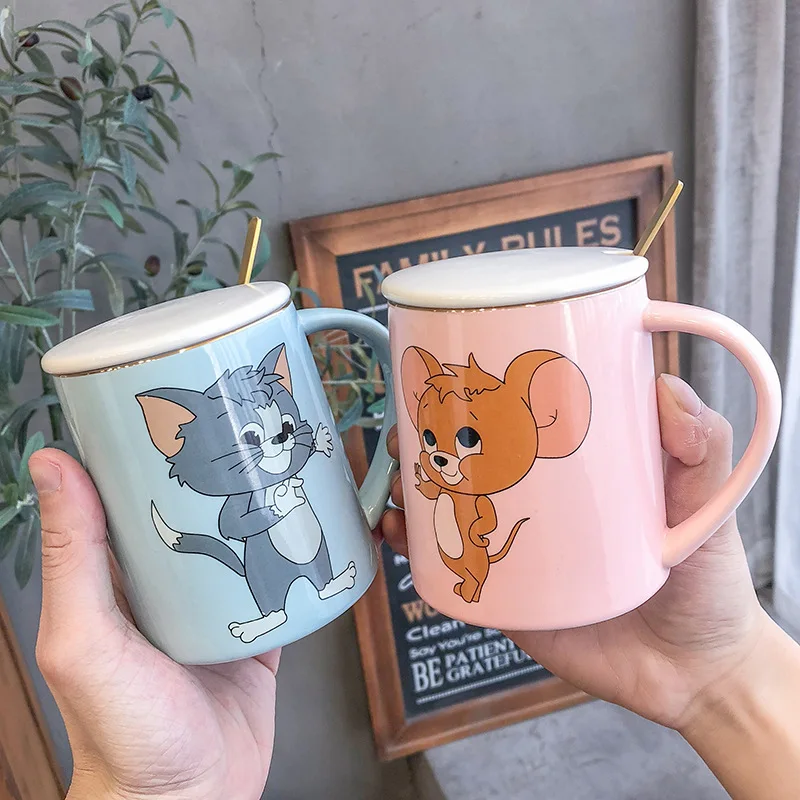 Golden Spoon Cat And Mouse Ceramic Cup Cartoon Entrepreneurship Couple Cup with Lid Mug Men And Women Students Milk Cup
Golden Spoon Cat And Mouse Ceramic Cup Cartoon Entrepreneurship Couple Cup with Lid Mug Men And Women Students Milk Cup