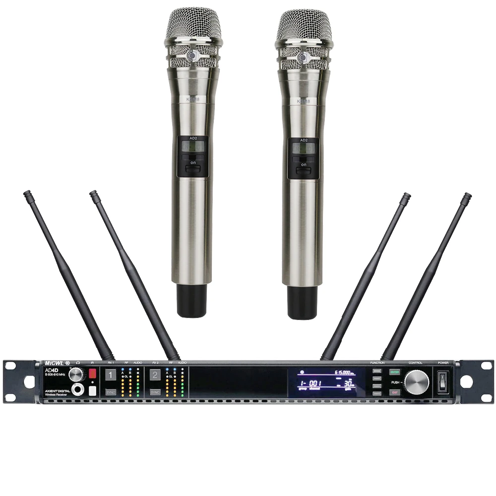 Popular Dual KSM8 Handheld UR24D True Diversity Wireless Karaoke Microphone System AD4D 300 Channel UHF Frequency Large Range
Popular Dual KSM8 Handheld UR24D True Diversity Wireless Karaoke Microphone System AD4D 300 Channel UHF Frequency Large Range