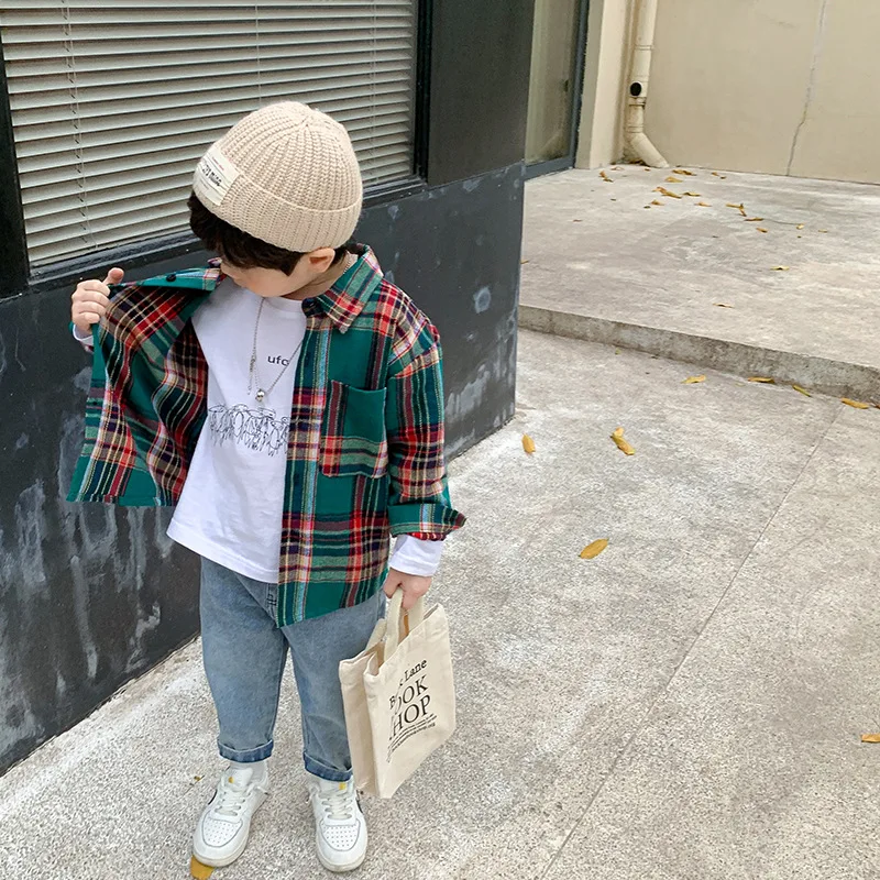 Children's Casual Plaid Shirt New Outdoor Boys' Top High Quality Kids Long-sleeved Cotton Blouse For School Student LB173
Children's Casual Plaid Shirt New Outdoor Boys' Top High Quality Kids Long-sleeved Cotton Blouse For School Student LB173