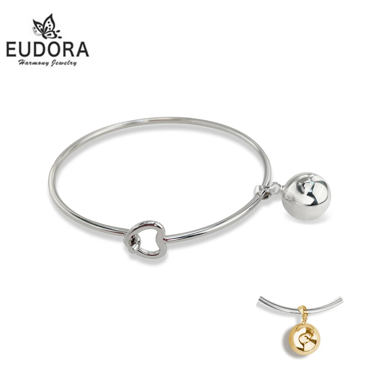 Eudora Harmony Ball boll bracelet Pregnancy Chime Ball Mexcian Bola stainless steel bracelet Wishing Ball Fine Jewelry for Mom 
Eudora Harmony Ball boll bracelet Pregnancy Chime Ball Mexcian Bola stainless steel bracelet Wishing Ball Fine Jewelry for Mom