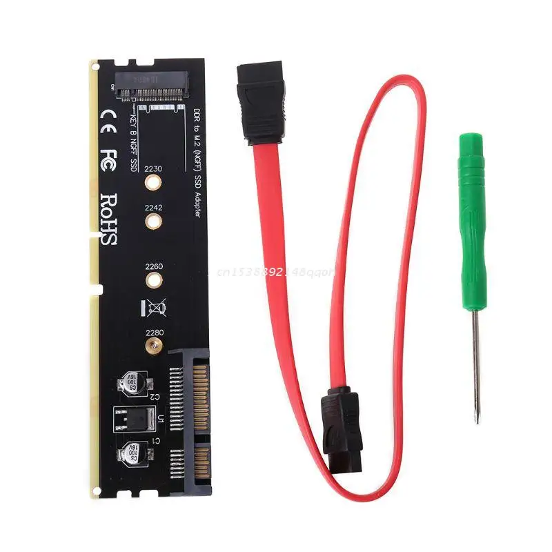 Адаптер SSD SATA III на M.2 (NGFF) B Key 2230/2242/2260/2280 слот для памяти DDR2/3/4|Компьютерные кабели и
