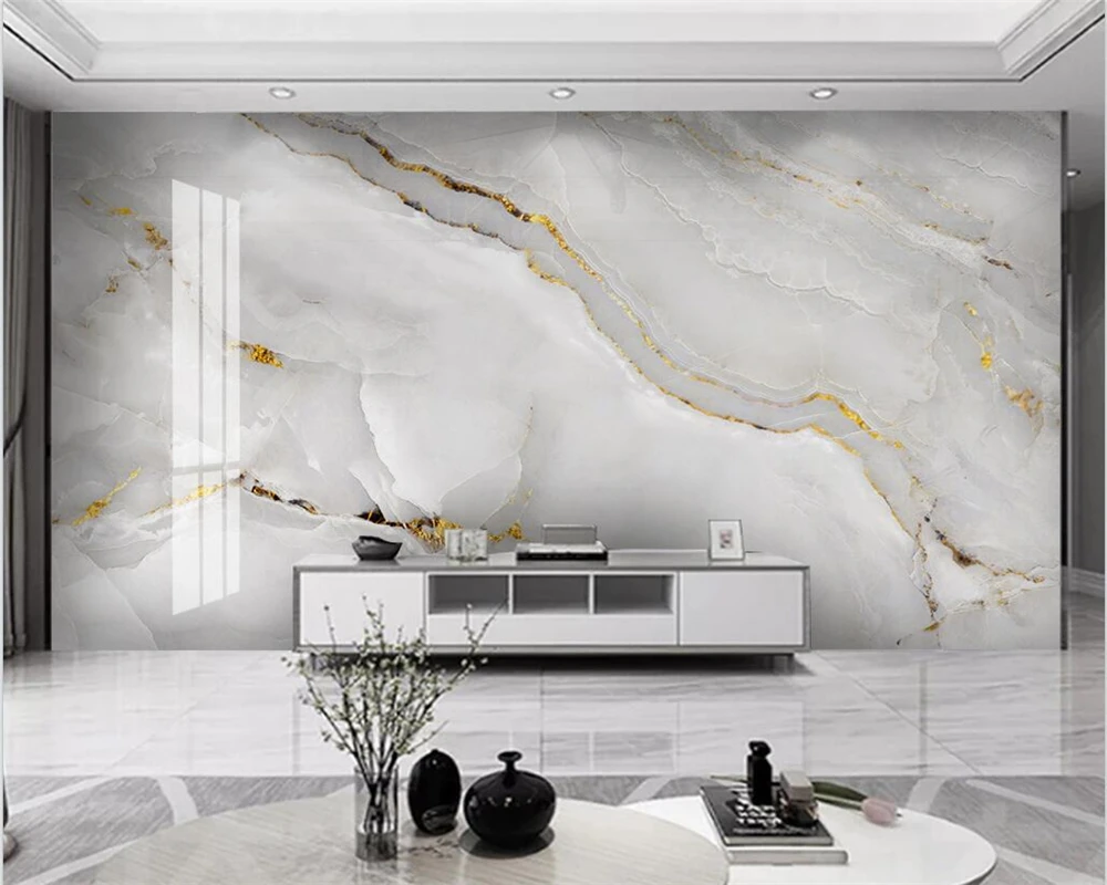 

beibehang Customize new modern light luxury glittering gold papier peint abstract landscape marble TV background wallpaper