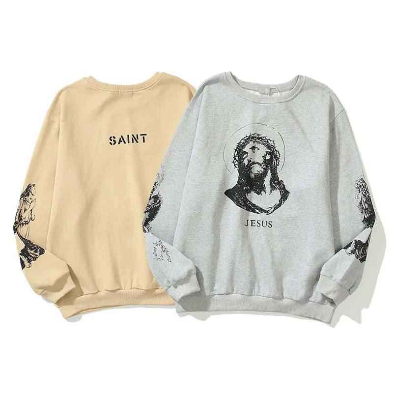 21ss Kanye Men and Women Do Old Graffiti Round Neck Sweatshirts Long Sleeves Jesus Saint
21ss Kanye Men and Women Do Old Graffiti Round Neck Sweatshirts Long Sleeves Jesus Saint