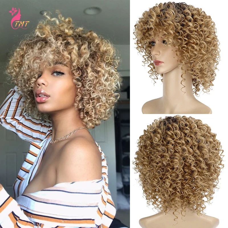 TMT Synthetic Short Fluffy Dreadlock High Temperature Hair Wigs With Bangs 12 Inch Black Brown Blonde Natural Curly Hair Wigs
TMT Synthetic Short Fluffy Dreadlock High Temperature Hair Wigs With Bangs 12 Inch Black Brown Blonde Natural Curly Hair Wigs