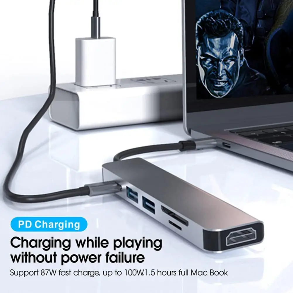USB C-концентратор 6 в 1, USB-адаптер с несколькими портами типа C для 4KHDMI USB 2,0/портов, кардридер SD/TF для ноутбуков, игровых консолей Type C
USB C-концентратор 6 в 1, USB-адаптер с несколькими портами типа C для 4KHDMI USB 2,0/портов, кардридер SD/TF для ноутбуков, игровых консолей Type C