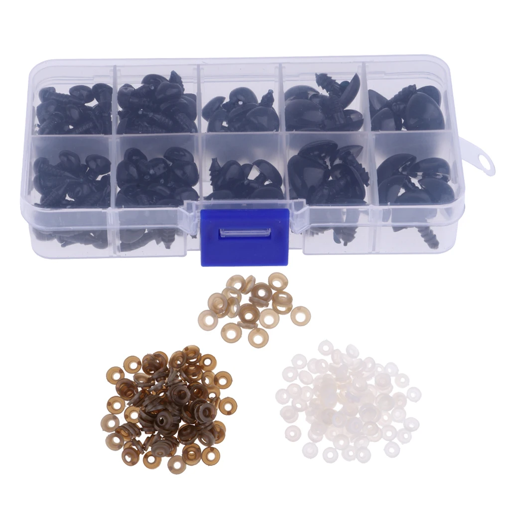 130 Pieces Black Plastic Safety Nose for Bear Toys Soft Snap Animals Crafts
130 Pieces Black Plastic Safety Nose for Bear Toys Soft Snap Animals Crafts