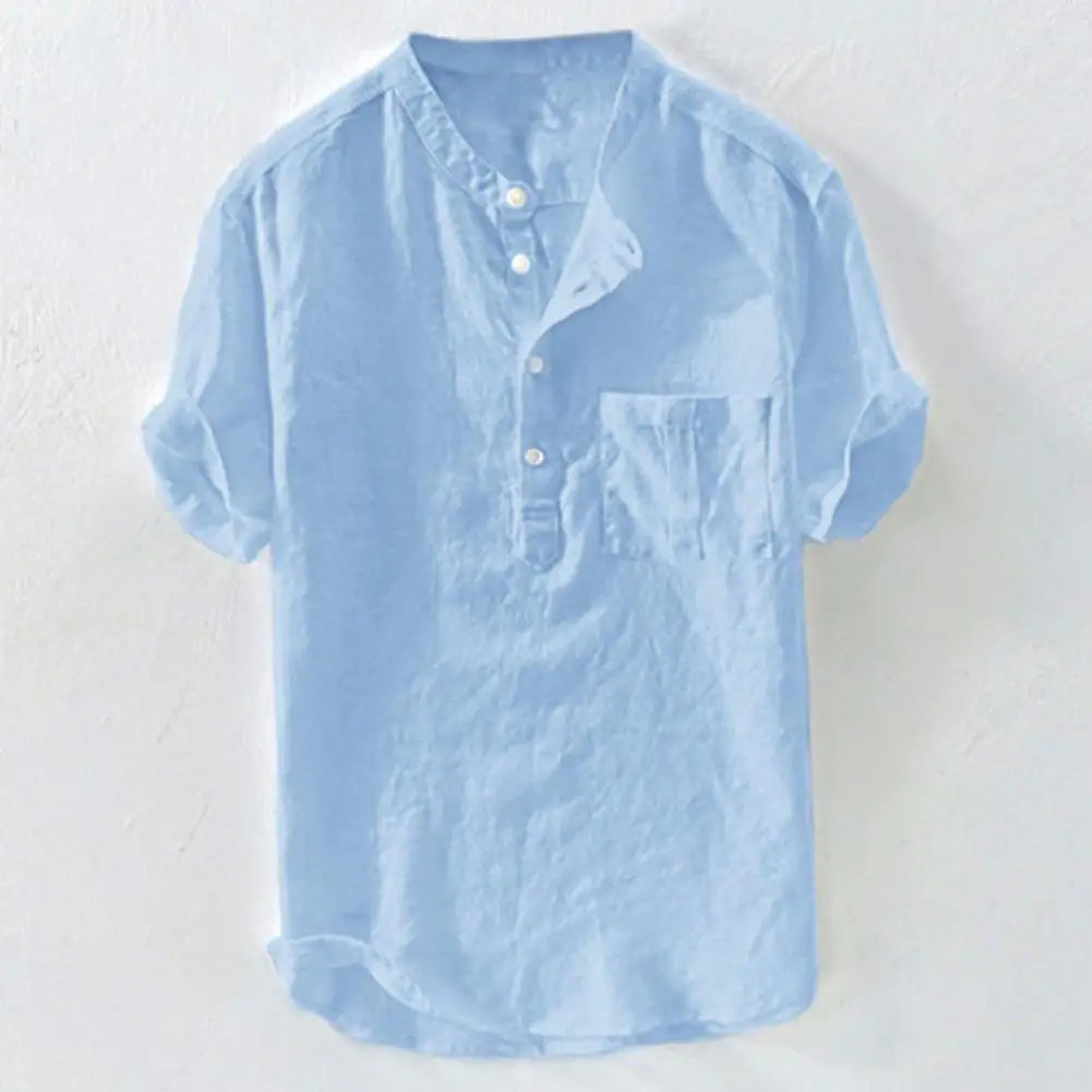Shirt Nice-looking Single-breasted Short Sleeves Male Button-Down Slim Tee for Work Men Clothing T-shirt
Shirt Nice-looking Single-breasted Short Sleeves Male Button-Down Slim Tee for Work Men Clothing T-shirt
