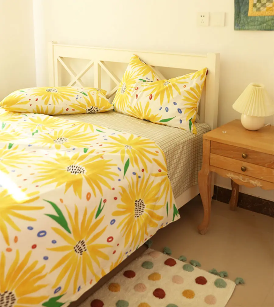 CUTE yellow sunflower bedding set teen kid,cotton twin full queen single double home textile bed sheet pillow case duvet cover
CUTE yellow sunflower bedding set teen kid,cotton twin full queen single double home textile bed sheet pillow case duvet cover