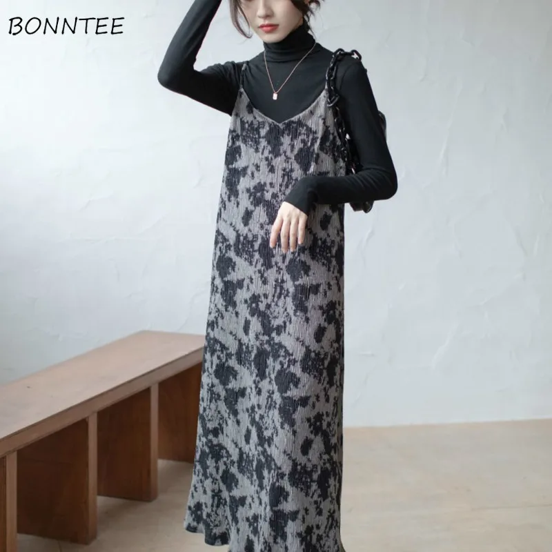 Sleeveless Dresses Women Autumn French Temperament V-Neck Tie Dye A-line Empire Female Fashion Elegant Retro Ulzzang Vestidos
Sleeveless Dresses Women Autumn French Temperament V-Neck Tie Dye A-line Empire Female Fashion Elegant Retro Ulzzang Vestidos