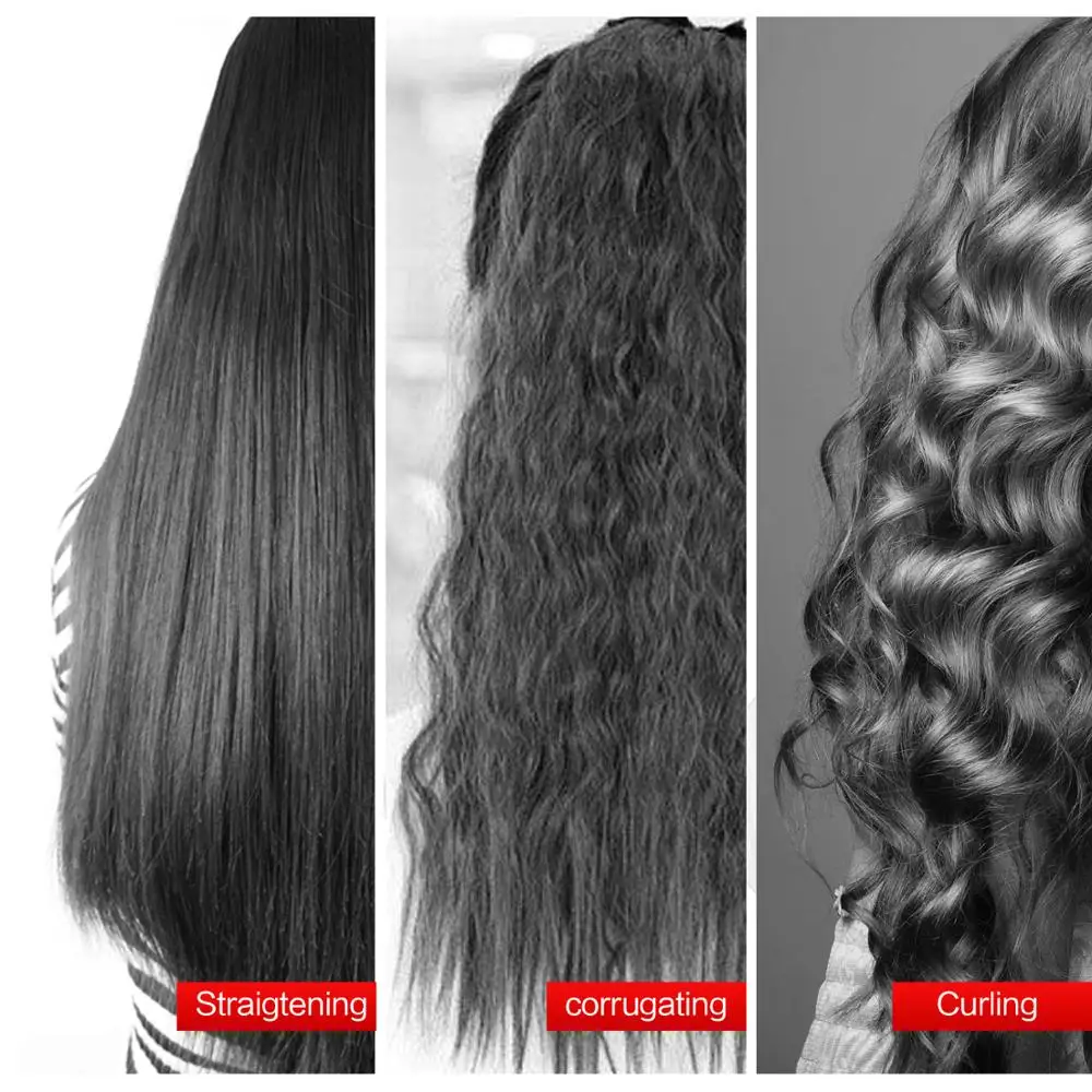 Electric Tourmaline Ceramic Flat Iron 3 In 1 Hair Straightener & Curler Multifunctional Straightening Curling Salon Styling Tool
Electric Tourmaline Ceramic Flat Iron 3 In 1 Hair Straightener & Curler Multifunctional Straightening Curling Salon Styling Tool